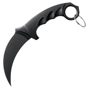 Cold Steel CS92FK FGX 4" Fixed Plain Karambit Black Griv-Ex Blade/Black Griv-Ex with Overmold Kray-Ex Handle