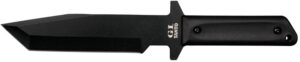 Cold Steel CS80PGTK G.I. 7" Fixed Tanto Plain Black Rust Resistant Finish 1055 Carbon Steel Blade/Black Polypropylene Scales Handle Includes Sheath