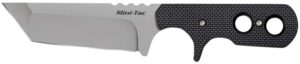 Cold Steel 49HTF Tac Mini 3.75" Fixed Plain Tanto Japanese AUS-8A SS Blade/ Black Griv-Ex Handle