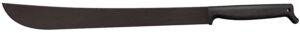 Cold Steel CS97TM21S Two Handed 21" Black Matte Anti Rust 65Mn Carbon Steel Blade, Black Polypropylene Handle 30" Long