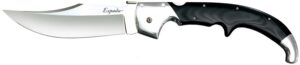 Cold Steel CS62MA Espada XL 7.50" Folding Clip Point Plain S35VN SS Blade/9.25" Black with Polished Bolsters G10 Handle Includes Belt Clip