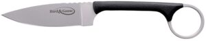 Cold Steel CS20A Bird & Game 3.50" Fixed Drop Point Plain AUS-8A SS Blade, 3.75" Black Textured Polymer Handle