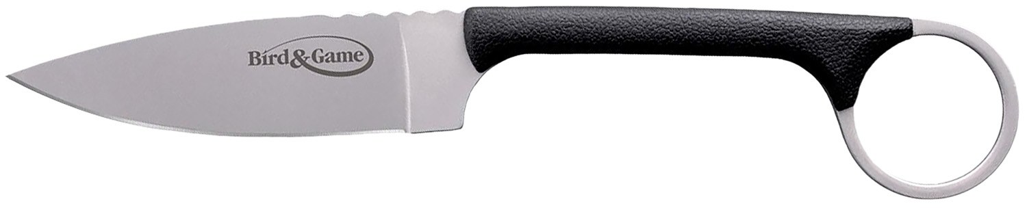 Cold Steel CS20A Bird & Game 3.50" Fixed Drop Point Plain AUS-8A SS Blade, 3.75" Black Textured Polymer Handle