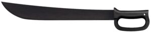 Cold Steel CS97AD18S Latin D-Guard Black Matte Baked-On Anti Rust 65Mn Carbon Steel Blade, Black Polypropylene Handle, 23.63" Long Includes Sheath