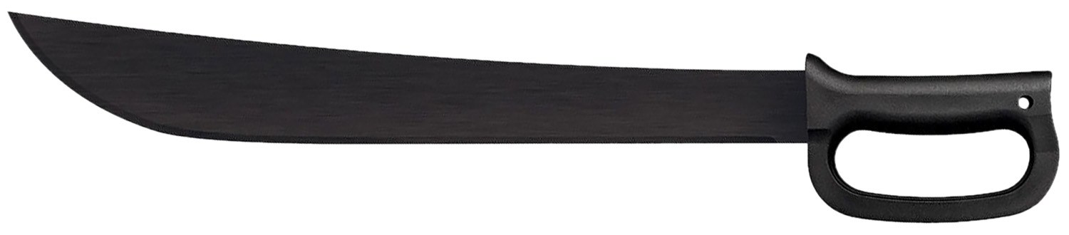 Cold Steel CS97AD18S Latin D-Guard Black Matte Baked-On Anti Rust 65Mn Carbon Steel Blade, Black Polypropylene Handle, 23.63" Long Includes Sheath