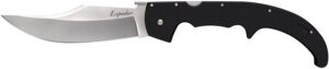 Cold Steel CS62MGC Espada XL 7.50" Folding Clip Point Plain AUS-10A SS Blade/9.25" Black with Polished Bolsters G10 Handle Includes Belt Clip