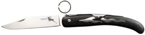 Cold Steel CS20KK Kudu 4.25" Folding Plain Mirror Polished 5Cr15MoV SS Blade/ Black Woodgrain Zy-Ex Handle
