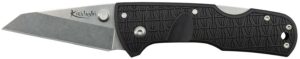 Cold Steel CS20KPL Kiridashi 2.50" Folding Sheepsfoot Plain 4116 Stainless Steel Blade/Black Griv-Ex Handle Includes Pocket Clip