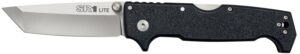Cold Steel CS62K1A SR1 Lite 4" Folding Tanto Plain 8Cr14MoV SS Blade/Black Griv-Ex Handle Includes Pocket Clip