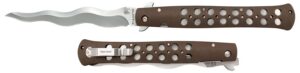 Cold Steel CS-26SXK6 Ti-Lite 6" Folding Plain Kris AUS 10A Steel Blade/ Black Griv-Ex Handle