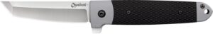 Cold Steel CS-26T Oyabun 3.50" Folding Plain 4034 Stainless Steel Blade/ Griv-Ex Black Green with TPR Inlay Handle