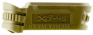 Springfield Armory XDS5002MFDE Backstrap Sleeve Made of Polymer with Flat Dark Earth & 1 Piece Design for 45 ACP Springfield XD-S with #2