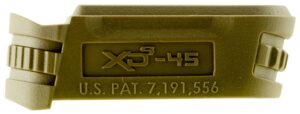 Springfield Armory XDS5001MFDE Backstrap Sleeve Made of Polymer with Flat Dark Earth Finish & 1 Piece Finish for 45 ACP Springfield XD-S with #1