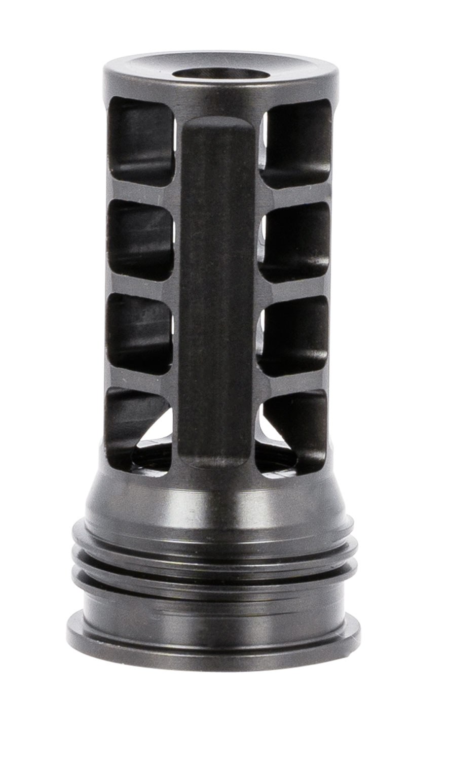 Huxwrx 1598 QD 338 Muzzle Brake Black with 3/4"-24 Tpi Threads & 2.30" OAL for 338 Cal AR-Platform