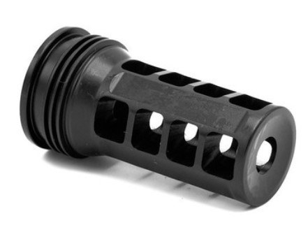 Huxwrx 1598 QD 338 Muzzle Brake Black with 3/4"-24 Tpi Threads & 2.30" OAL for 338 Cal AR-Platform - Image 2