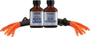 Code Blue OA1074 Double Drag Combo Deer Attractant Doe in Estrus/Buck Urine 1 Oz Bottles