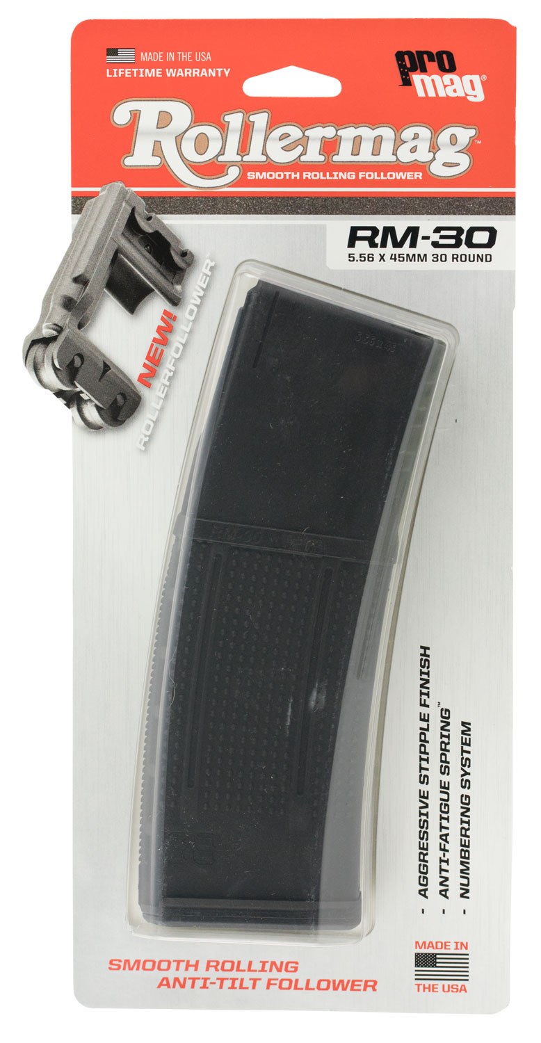 ProMag RM30 Standard 30-Round Detachable with Roller Follower 5.56x45mm Fits AR-15 Black DuPont Zytel Polymer