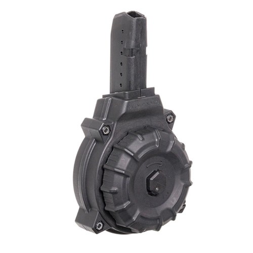 ProMag DRMA12 Standard 50-Round Drum 9mm Luger Fits AR-15 Compatible with Glock Style Magazines Black DuPont Zytel Polymer - Image 2
