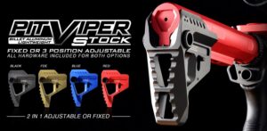 Strike Industries VIPERPITBK Pit Viper Stock AR-Platform Black Aluminum/Steel