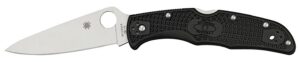Spyderco C10FPBK Endura 4 Lightweight 3.75" Folding Plain Satin VG-10 SS Blade/Purple Bi-Directional Texturing FRN Handle Includes Pocket Clip