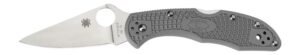 Spyderco C11FPGY Delica 4 Lightweight 2.88" Folding Drop Point Plain VG-10 SS Blade Gray FRN Handle Includes Pocket Clip