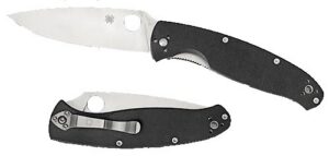 Spyderco C142GP Resilience 4.20" Folding Drop Point Plain 8Cr13MoV SS Blade Black G10 Handle Includes Pocket Clip