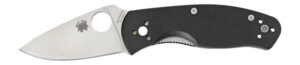 Spyderco C136GP Persistence 2.77" Folding Drop Point Plain 8Cr13MoV SS Blade Black G10 Handle Includes Pocket Clip