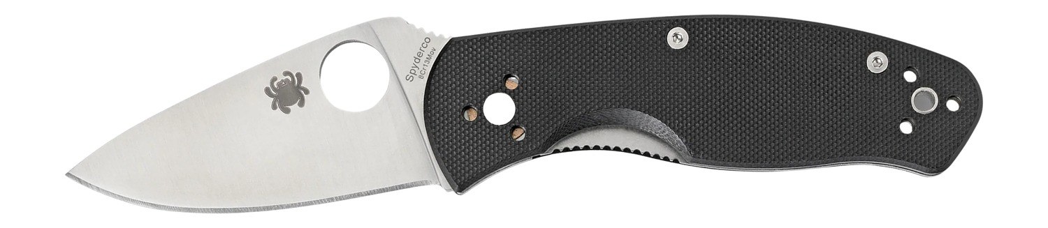 Spyderco C136GP Persistence 2.77" Folding Drop Point Plain 8Cr13MoV SS Blade Black G10 Handle Includes Pocket Clip