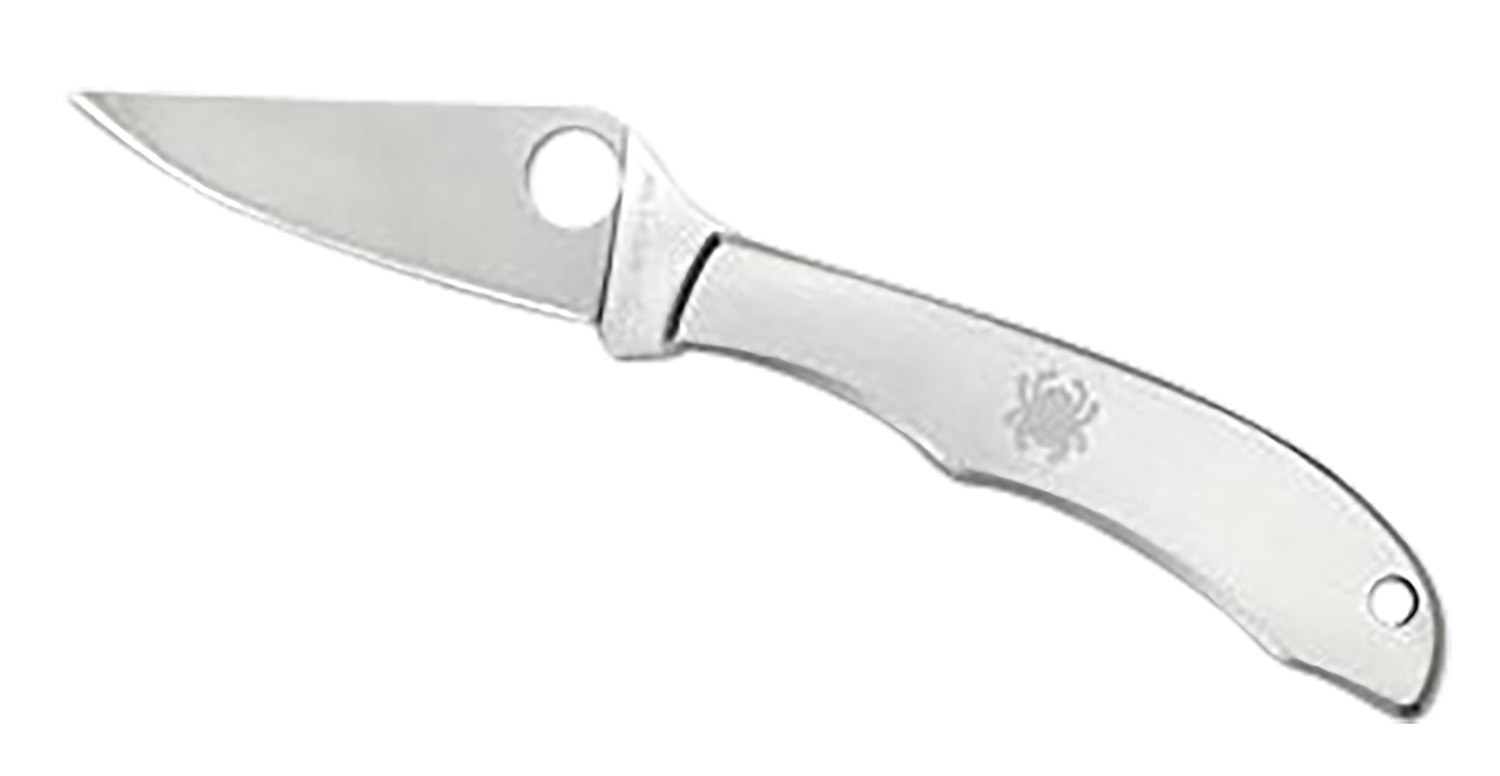 Spyderco C137P Honeybee 1.63" Folding Plain Satin 3Cr13MoV SS Blade/ Satin Stainless Steel Handle