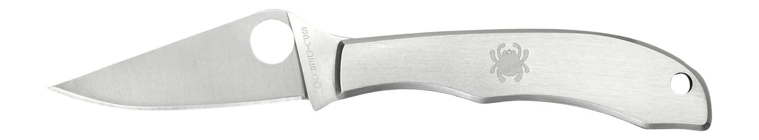 Spyderco C137P Honeybee 1.63" Folding Plain Satin 3Cr13MoV SS Blade/ Satin Stainless Steel Handle - Image 2