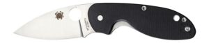 Spyderco C216GP Efficient 2.98" Folding Drop Point Plain 8Cr13MoV SS Blade Black G10 Handle Includes Pocket Clip
