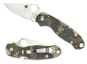 Spyderco C223GPCMO Para 3 2.95" Folding Plain Black DLC CPM S45VN SS Blade/Digital Camo Textured G10 Handle Includes Pocket Clip