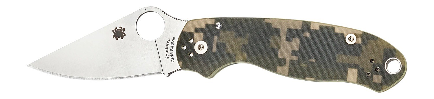 Spyderco C223GPCMO Para 3 2.95" Folding Plain Black DLC CPM S45VN SS Blade/Digital Camo Textured G10 Handle Includes Pocket Clip - Image 2