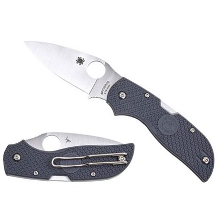 Spyderco C152PGY Chaparral Lightweight 2.80" Folding Drop Point Plain Gray Satin CTS XHP Steel Blade 3.60" FRN Handle - Image 3