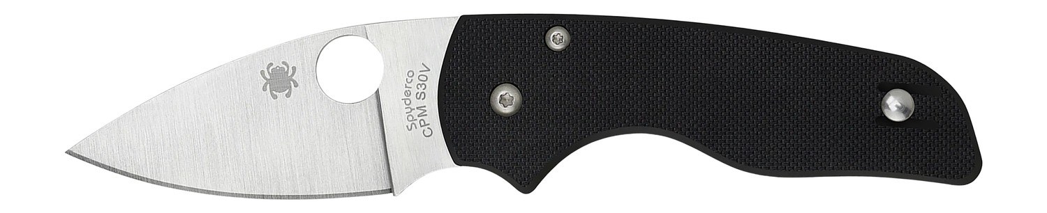 Spyderco C230GP Lil' Native 2.42" Folding Plain Satin CPM S30V SS Blade/Black Textured G10 Handle Includes Pocket Clip - Image 2