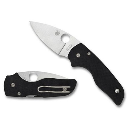 Spyderco C230GP Lil' Native 2.42" Folding Plain Satin CPM S30V SS Blade/Black Textured G10 Handle Includes Pocket Clip - Image 3