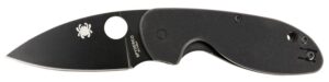 Spyderco C216GPBBK Efficient 2.98" Folding Plain Black DLC 8Cr13MoV SS Blade/Black Textured G10 Handle