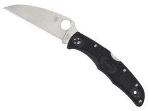 Spyderco C10FPWCBK Endura 4 Lightweight 3.78" Folding Wharncliffe Plain VG-10 SS Blade Black Bi-Directional Texturing FRN Handle Includes Pocket Clip