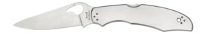 Spyderco BY03P2 Byrd Cara Cara 2 3.75" Folding Spear Point Plain 8Cr13MoV SS Blade Stainless Steel Handle Includes Pocket Clip