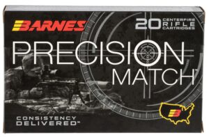 Barnes Bullets 30728 Precision Match 338Lapua Magazine 300gr Open Tip Match Boat Tail 20 per Box/10 Case