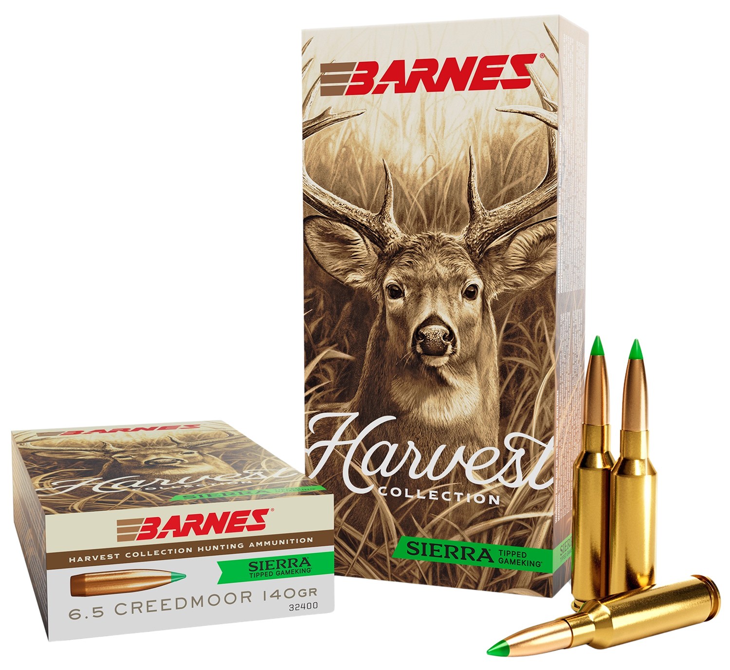 Barnes Bullets 32400 Harvest 6.5Creedmoor 140gr Sierra Tipped GameKing 20 per Box/10 Case