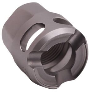 True Precision Inc TPYMICROSS Micro Compensator Y-Type Satin Stainless 416R Stainless Steel 1/2"x28 Threads 9mm/380 ACP