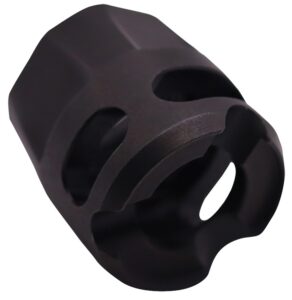 True Precision Inc TPYMICROBL Micro Compensator Y-Type Black Nitride 416R Stainless Steel 1/2"x28 Threads 9mm/380 ACP