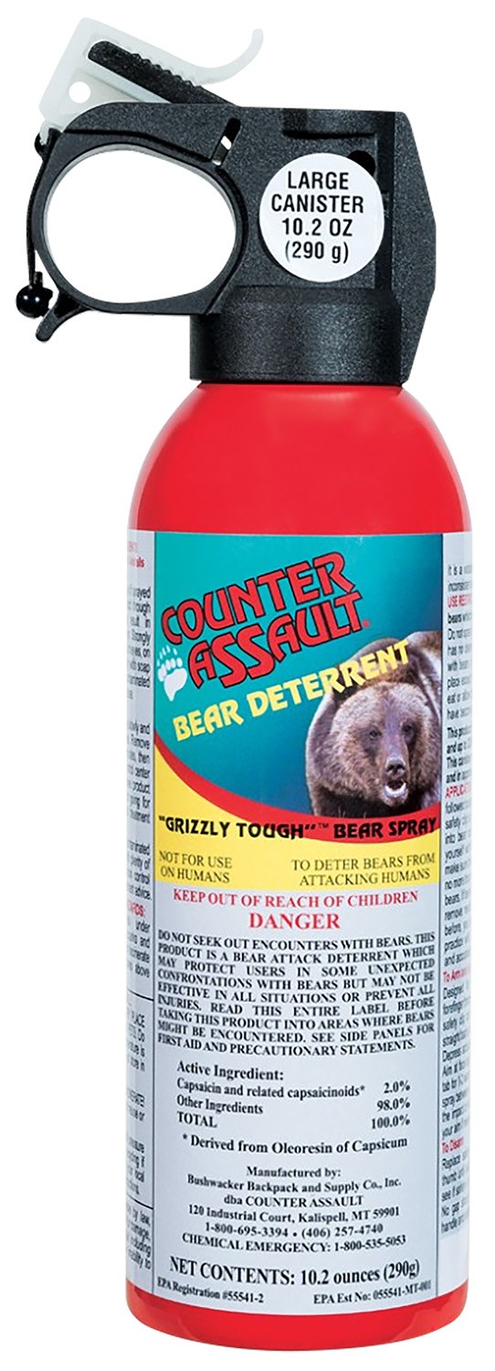 Counter Assault 15067035 Bear Spray Capsaicin Range 32 Ft-7 Seconds 10.20 Oz Includes Holster