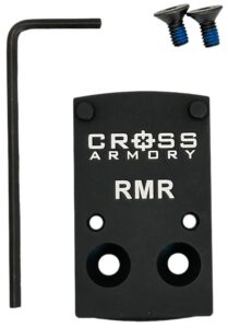 Cross Armory CRRMADAPTER Adapter Plate Black Oxide Aluminum Compatible with RMR Optics