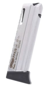 Walther Arms 503600 PPK/S 10-Round 22 LR Nickel Polymer