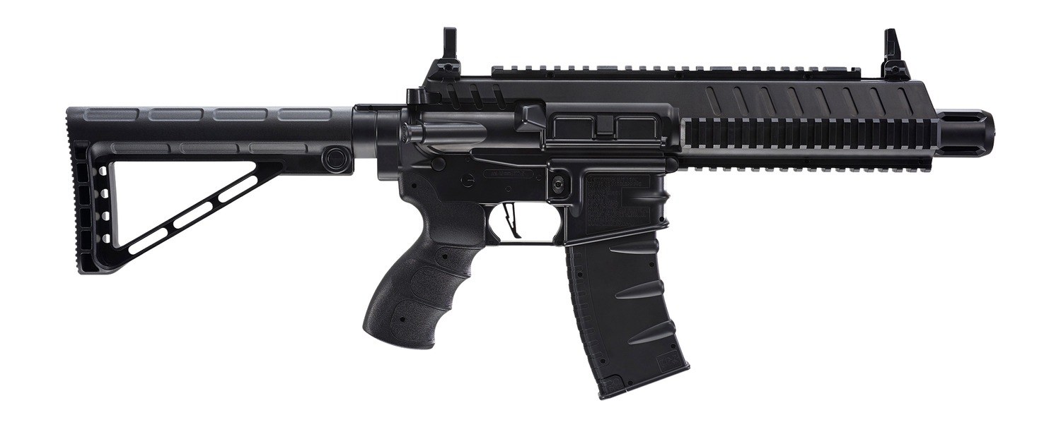 Umarex 2252120 Steel Strike Air Rifle CO2 177 BB Single Shot or 6 Round Burst Mode, 30-Round Drop Free Magazine, 900 BB Capacity Reservoir, Flat Top - Image 2