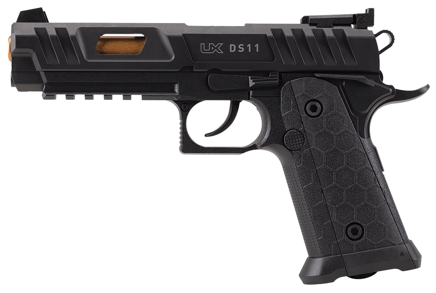 Umarex USA 2252128 DS11 CO2 177 BB 18+1 Bronze Barrel, Black Polymer Frame with Picatinny Rail, Black Polymer Grips