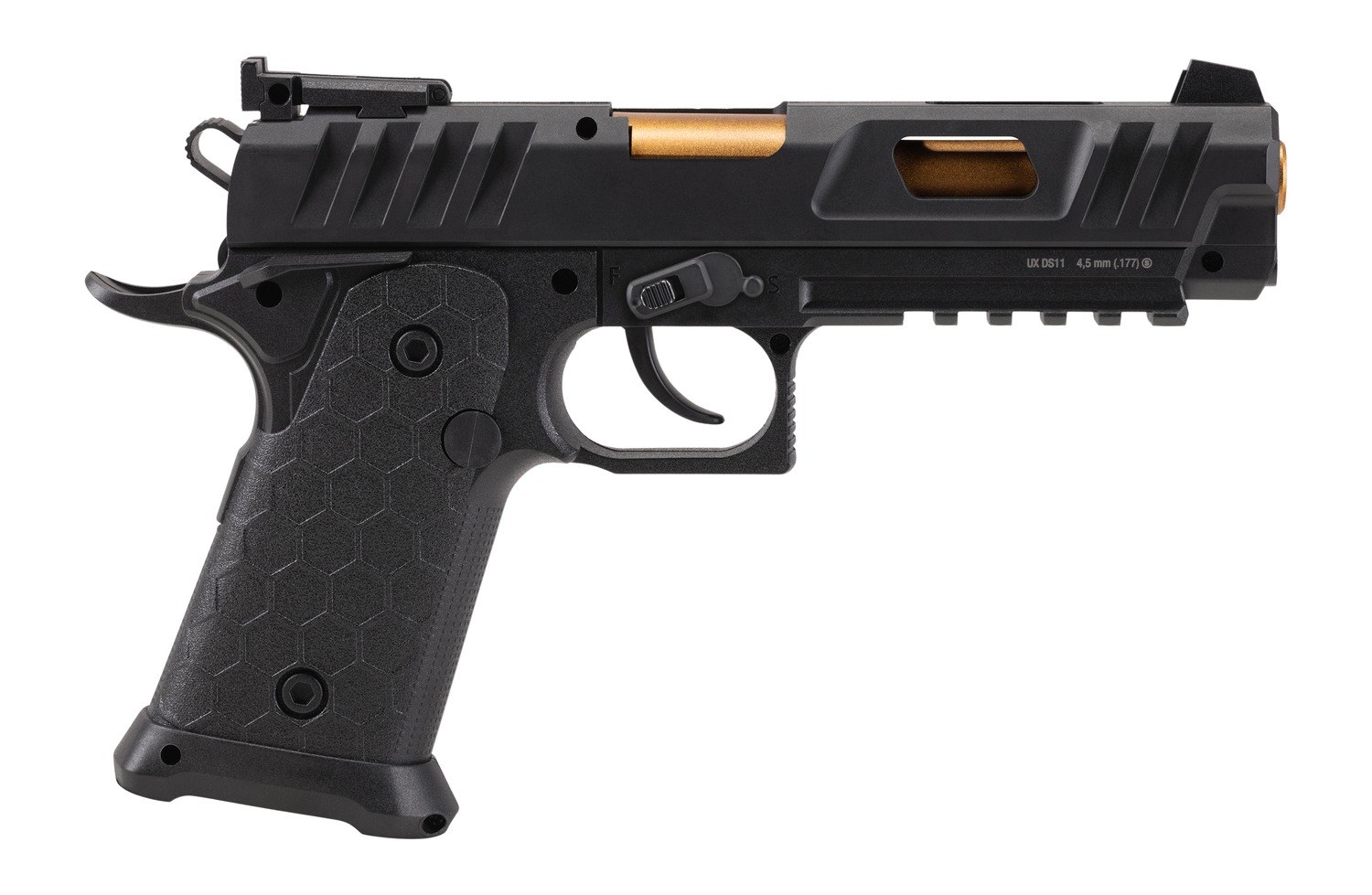 Umarex USA 2252128 DS11 CO2 177 BB 18+1 Bronze Barrel, Black Polymer Frame with Picatinny Rail, Black Polymer Grips - Image 2