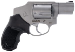 Taurus 2-850129 850 Small 38 Special 5 Shot 2" Matte Stainless Steel Barrel & Cylinder, Matte Stainless Steel Frame, Black Rubber Grip, Transfer